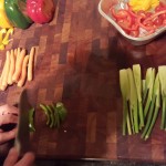 4.	Slice the baby fennel into halves for the oven, and prep the peppers for garnish