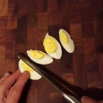 6.	Cut the eggs into quarters
