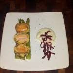Plate the asparagus and final placing