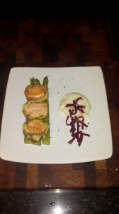 Plate the asparagus and final placing