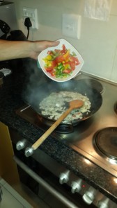 Add bell peppers
