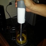 4.	Blend the eggs and lemon juice, then slowly add the warm melted butter (continue blending),