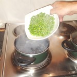3.	Boil the peas until just soft and then blend