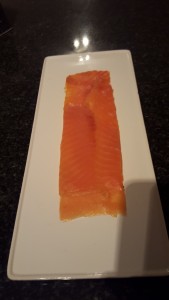 3.	Place the salmon on the plate