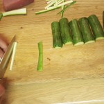 Slice the barrow marrow into julienne