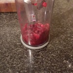 4.	Blend the beetroot into a thick paste;