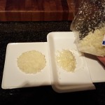 5.	Plate the cauliflower rice with a homemade circular stencil;