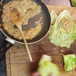6.	Place the mince into the soft cabbage;