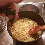 5. Mixed the vegetables into the Couscous