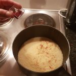 3. Put the Couscous into a pan of boiled water (taken off the heat). When the couscous is ready, add the saffron;
