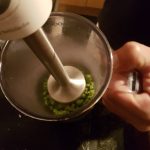 Blend both the beetroot and peas separately from each other