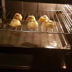 3.Place the pastries into the oven